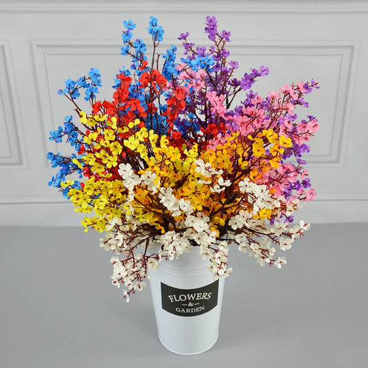 1 Piece of 11 Colors Artificial Flowers for DIY Wedding and Party Decorations | Realistic Faux Home Bouquet Supplies