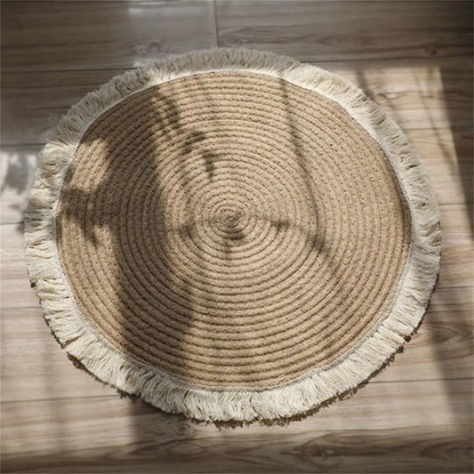 45cm Floor Carpet – Handmade Rattan Carpet with Vintage Charm