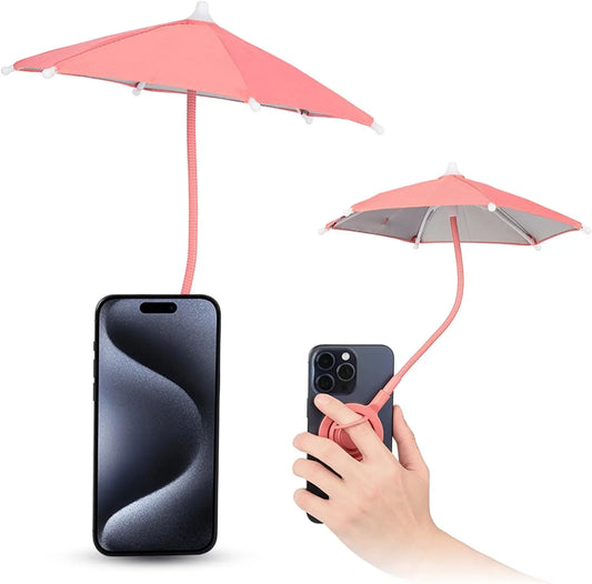 Magnetic Phone Umbrella for Sun Portable Universal Phone Sun Shade Shield Umbrella for Beach Pool Outdoor Video Photo Anti-Glare