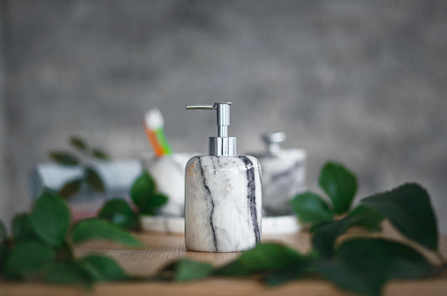 Valeria 5-Piece Marble Bathroom Set